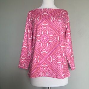 Vineyard Vines Scarf Printed Sankanty Sunguard Swim Beach UPF 50+ Top T-shirt